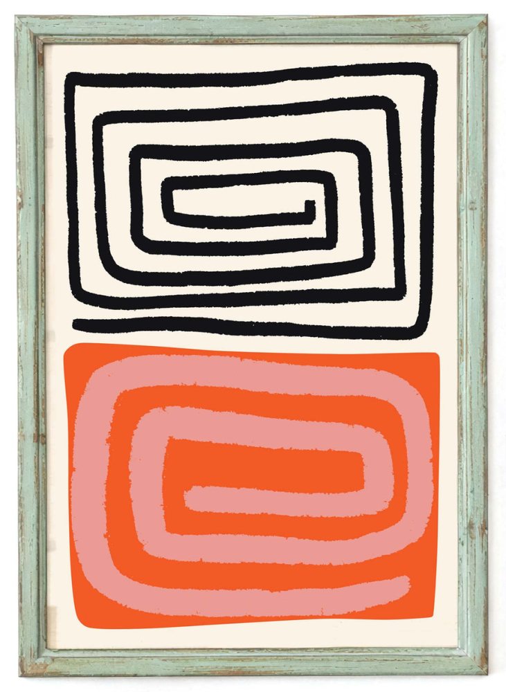 Abstract Spiral Modern Poster Print