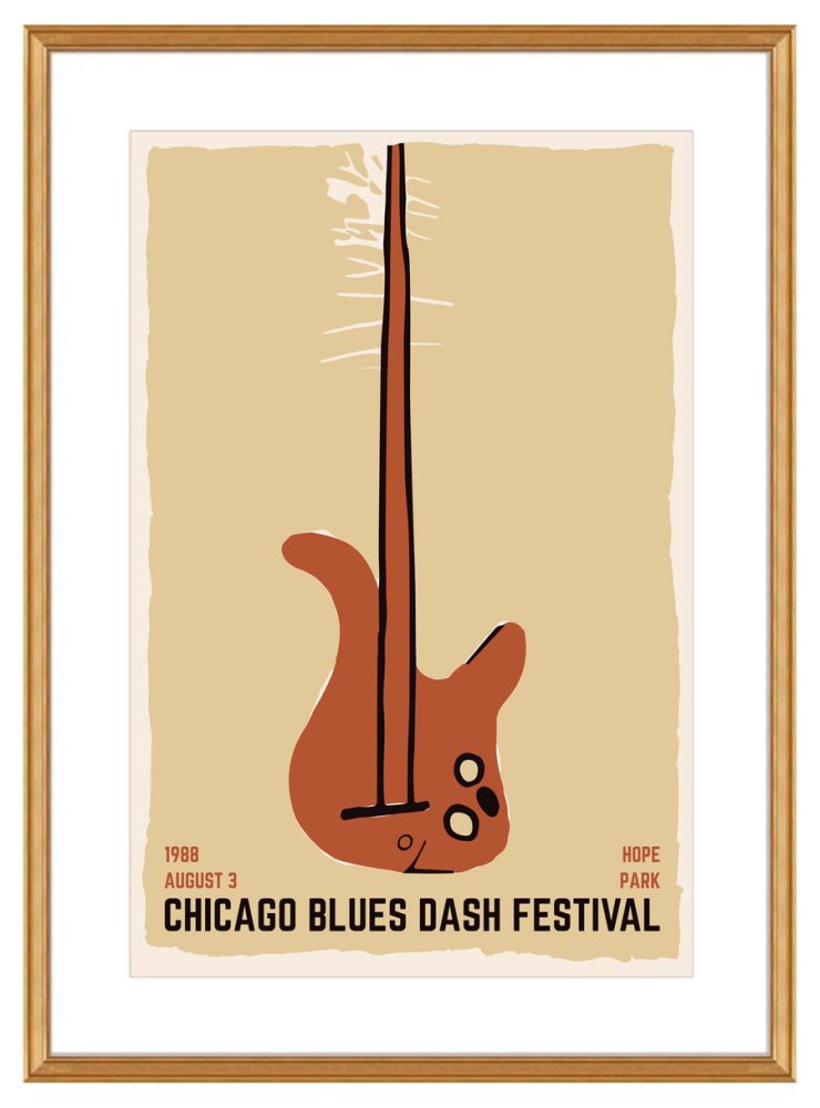 Chicago Blues Dash Festival Poster Print