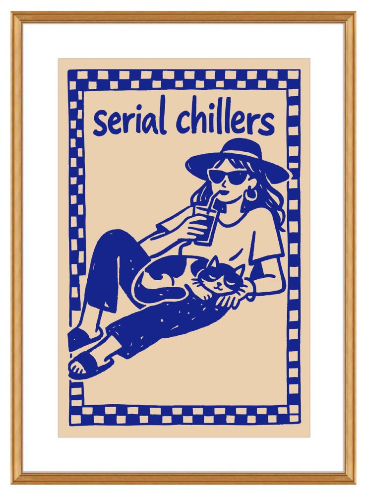 Serial Chillers Relaxing Poster Print