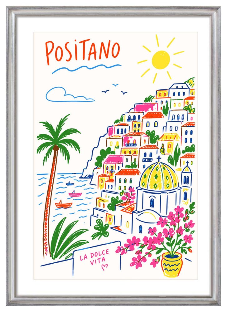 Positano Amalfi Coast Travel Print