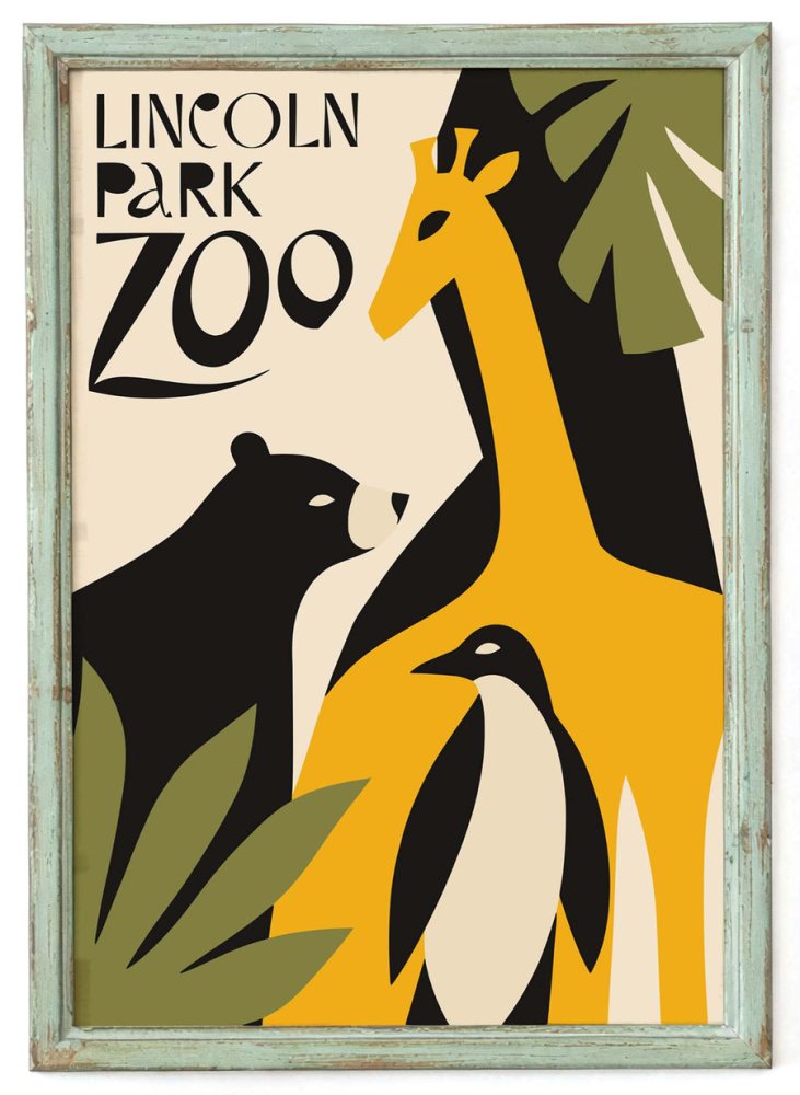 Lincoln Park Zoo Animals Poster