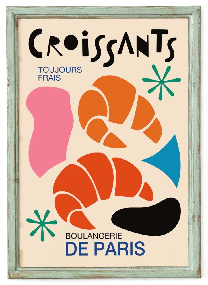 Croissants Boulangerie Paris Poster Print