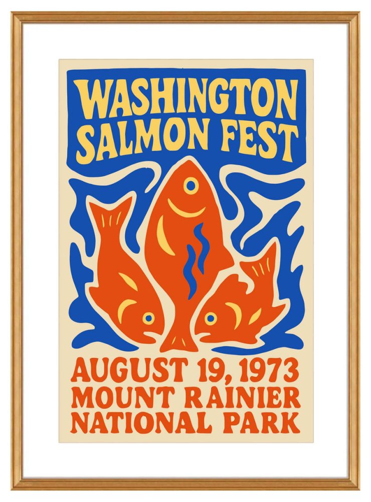Washington Salmon Fest Poster Print