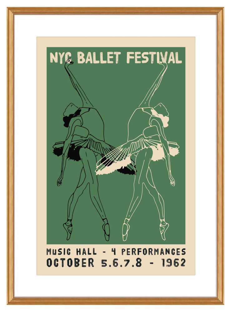 NYC Ballet Festival Vintage Poster