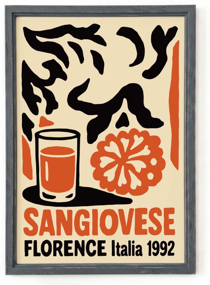 Sangiovese Florence Wine Poster Print