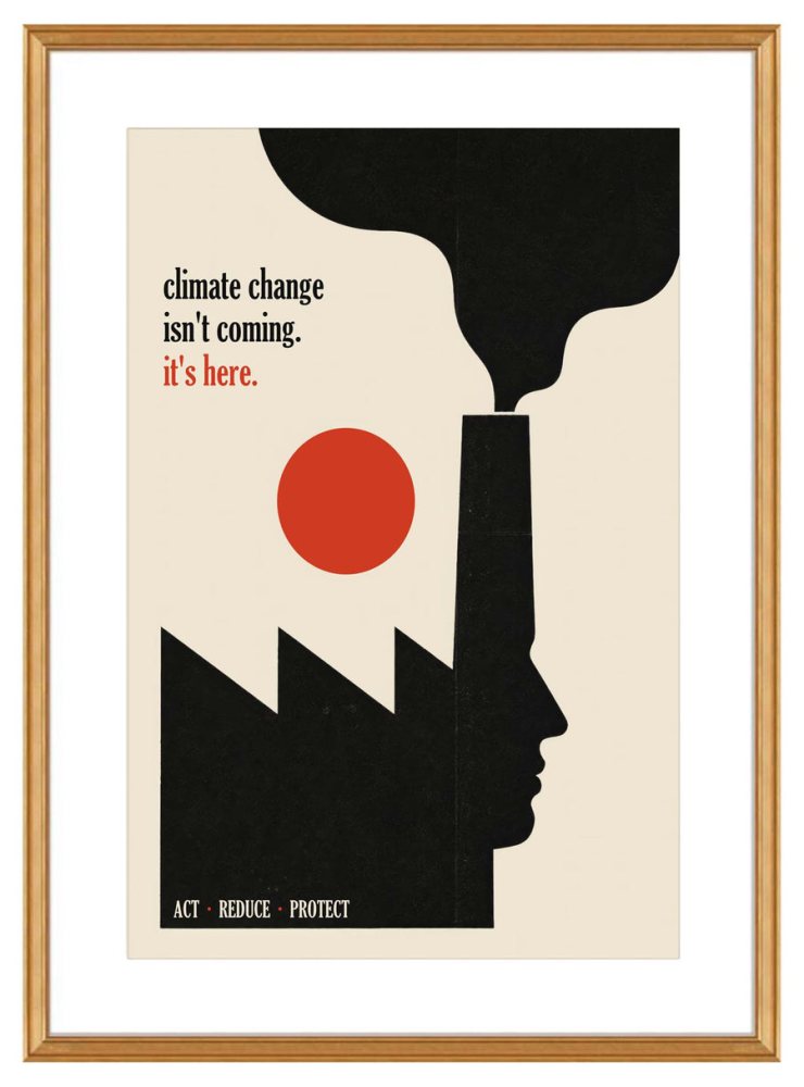 Climate Change Awareness Poster Print