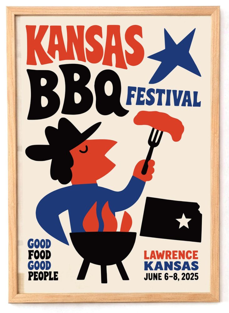 Kansas BBQ Festival Poster Print