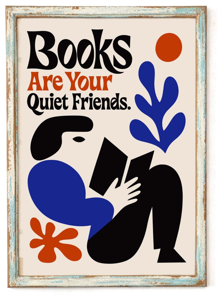 Books Quiet Friends Poster Print