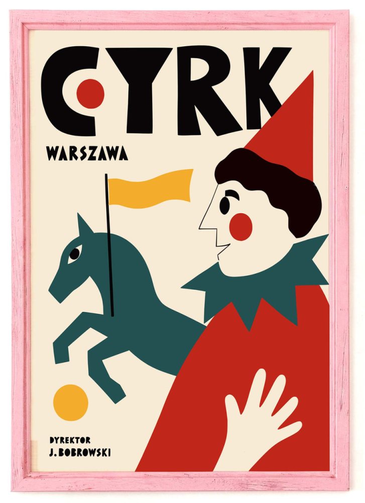 Cyrk Warszawa Vintage Circus Poster