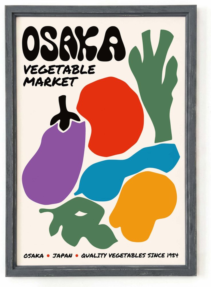 Osaka Vegetable Market Poster