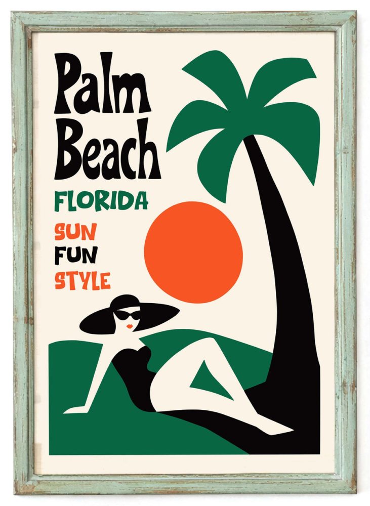 Palm Beach Florida Travel Print