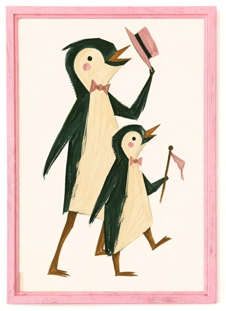 Cute Penguins Wall Print