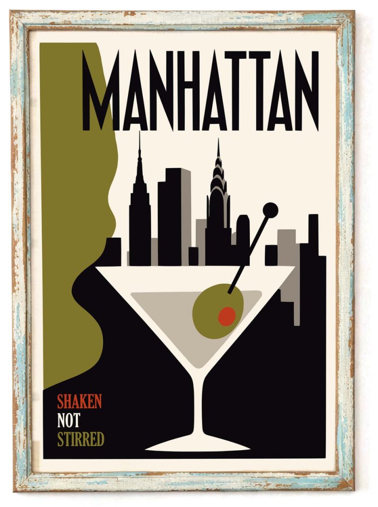 Manhattan Cocktail Bar Poster