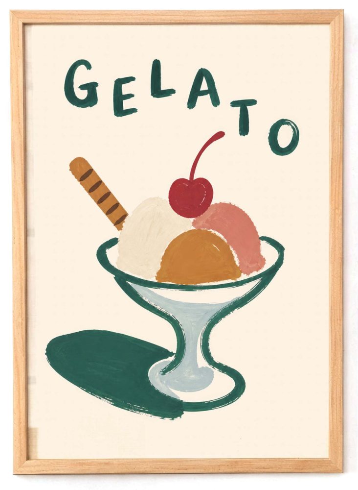 Gelato Dessert Kitchen Wall Print