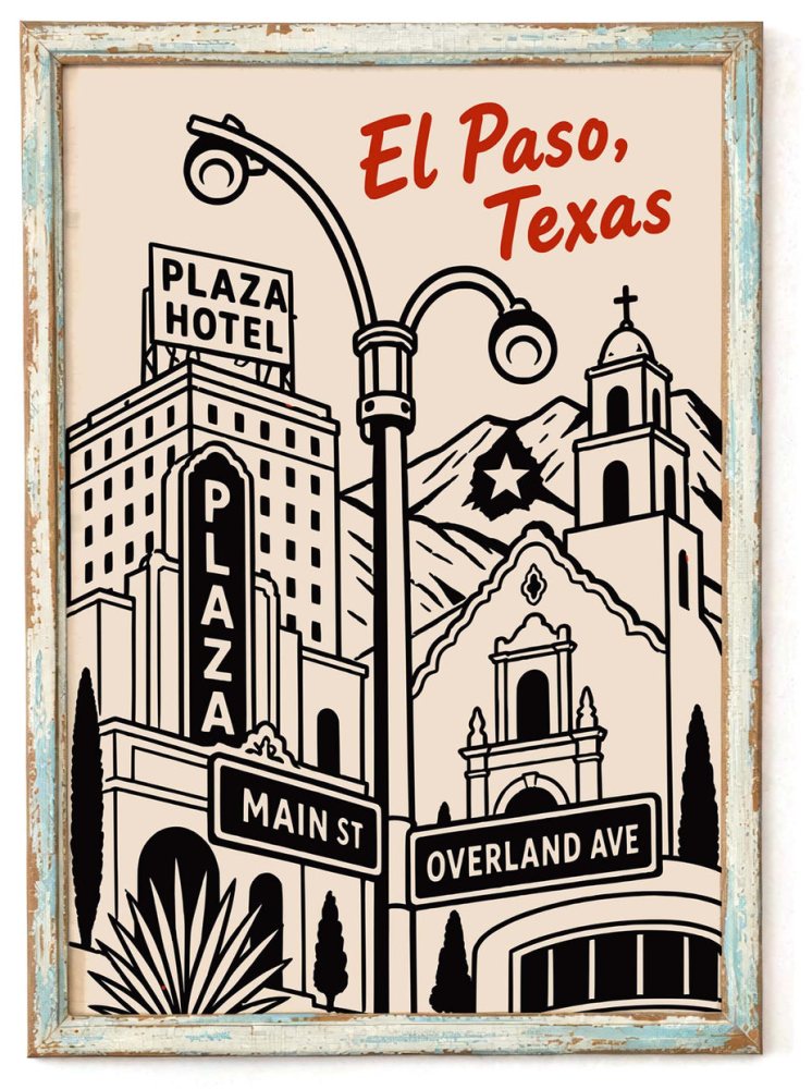 El Paso Texas Travel Poster