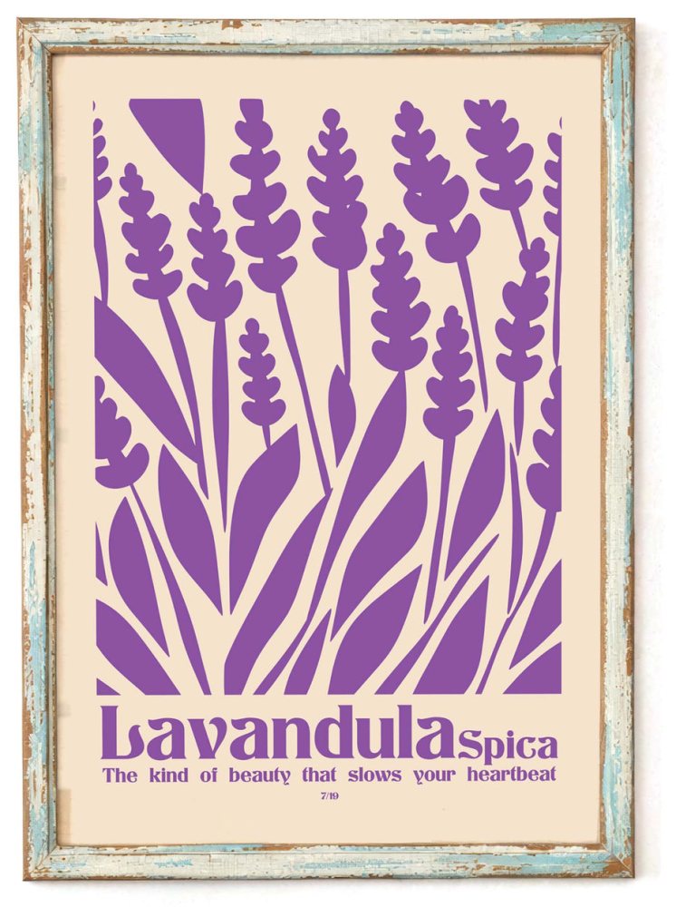 Lavender Botanical Wall Art Print