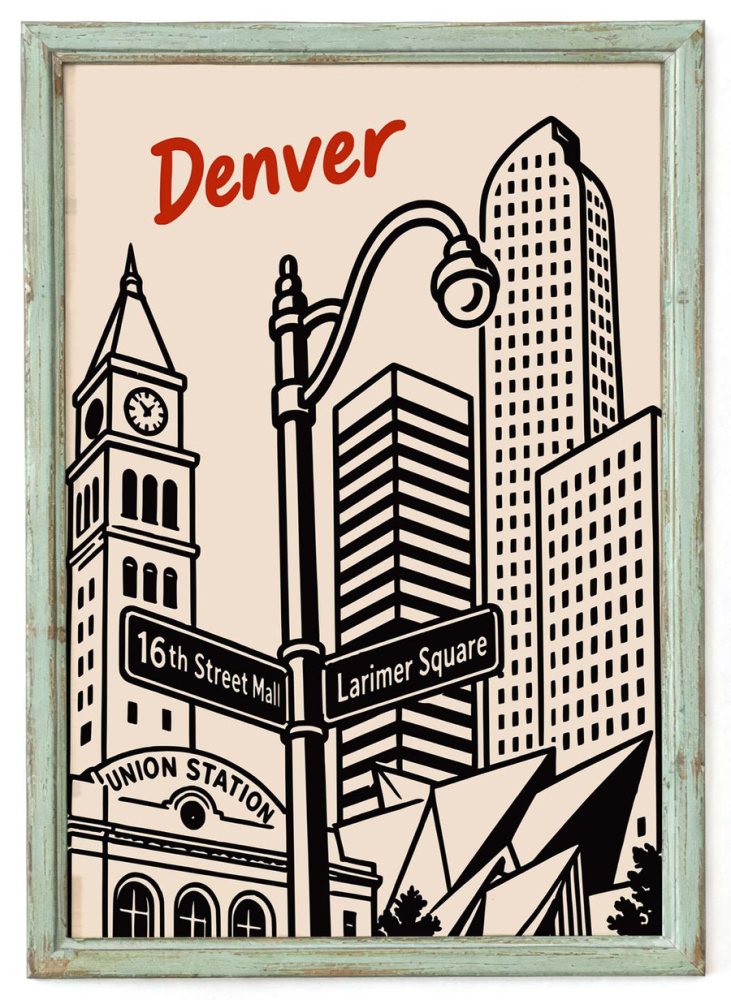 Denver Union Station & Larimer Square Poster