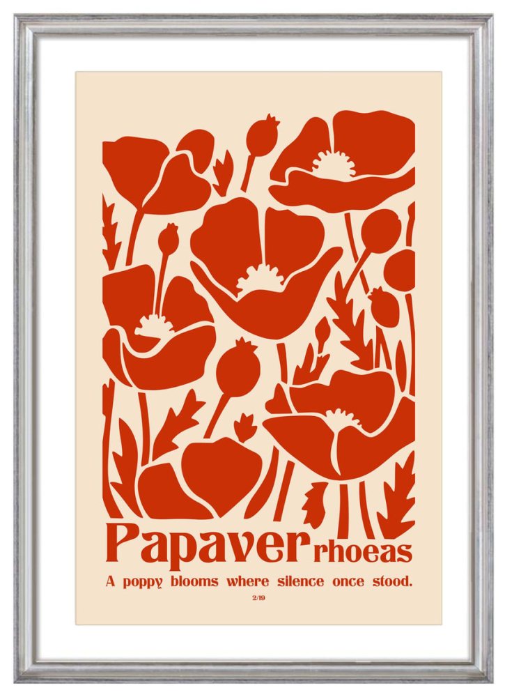 Red Poppy Floral Botanical Poster