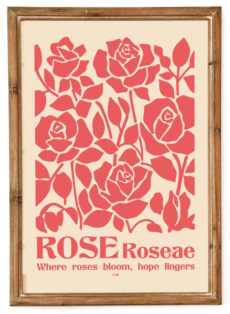 Blush Rose Garden Botanical Print