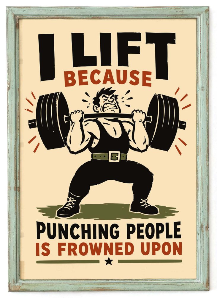 Weightlifting Gym Poster Wall Art