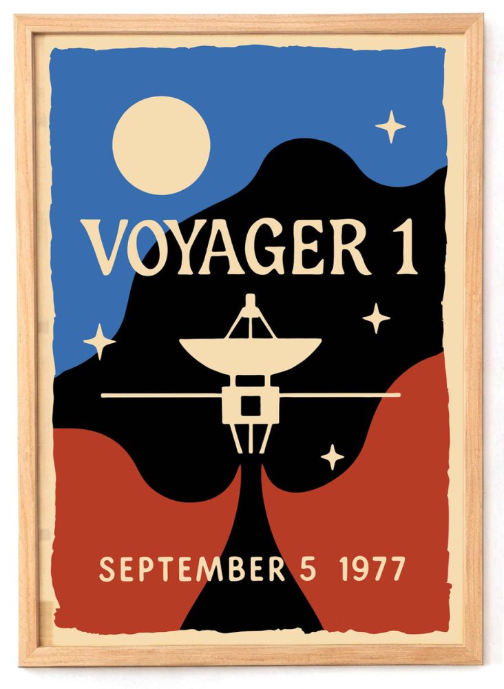 Voyager 1 Space Probe Poster