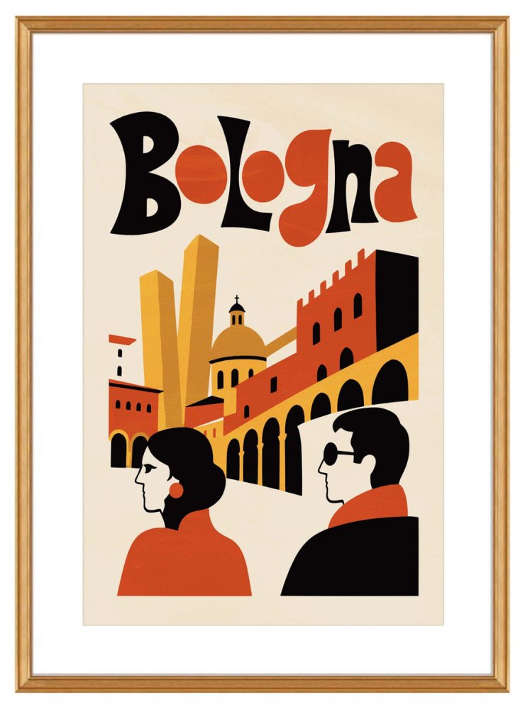 Bologna Italy Travel Poster Print