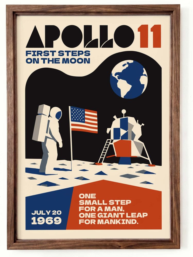 Apollo 11 Moon Landing Poster