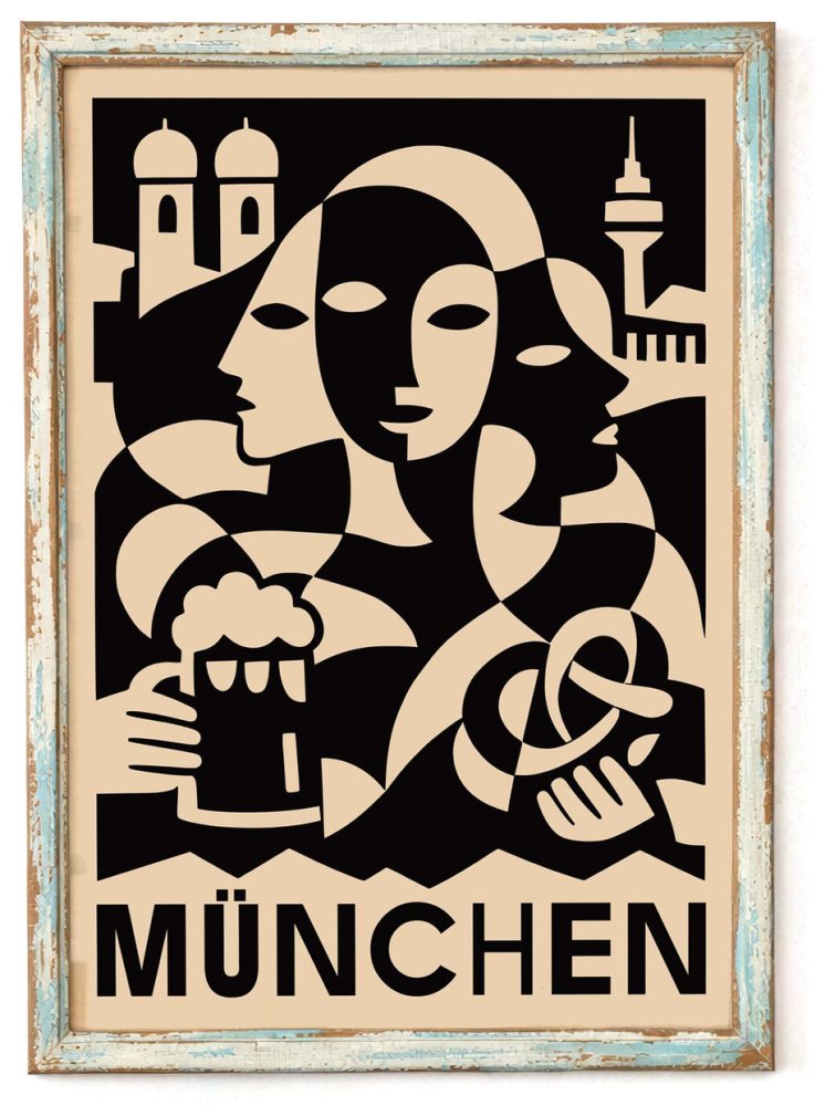 Munich Oktoberfest Travel Poster