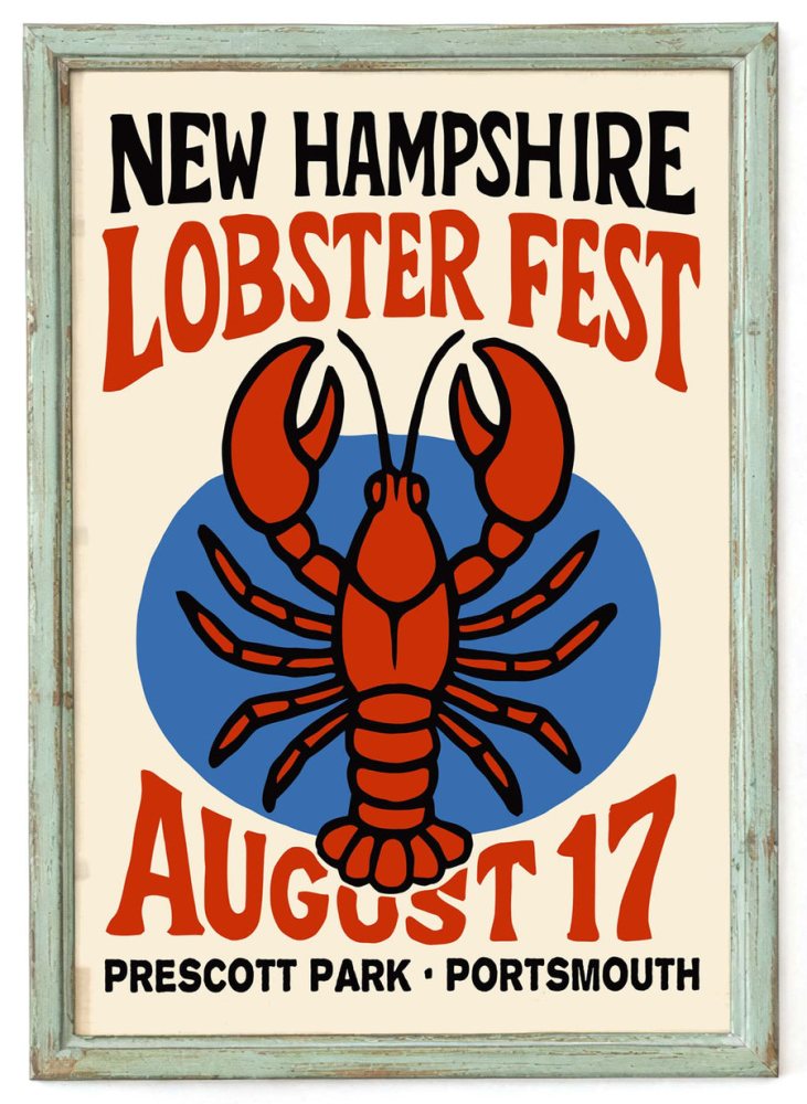 Vintage New Hampshire Lobster Fest Poster