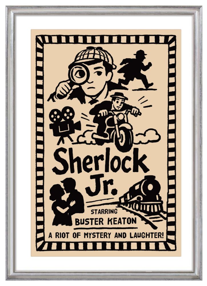 Sherlock Jr Silent Film Vintage Movie Poster