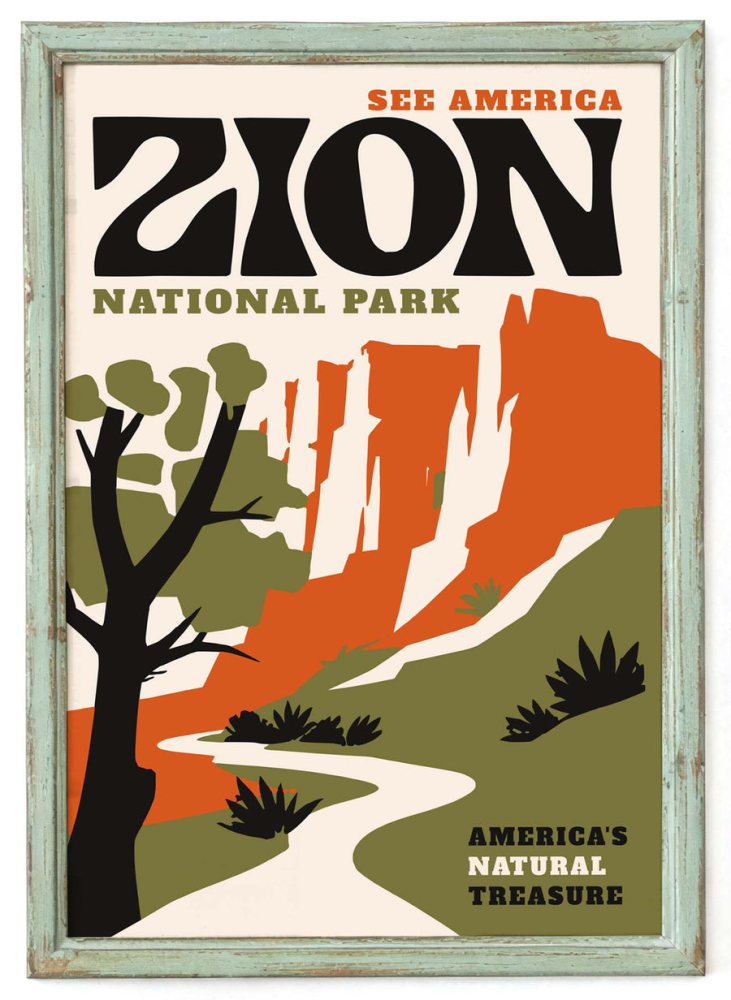 Zion National Park Travel Print