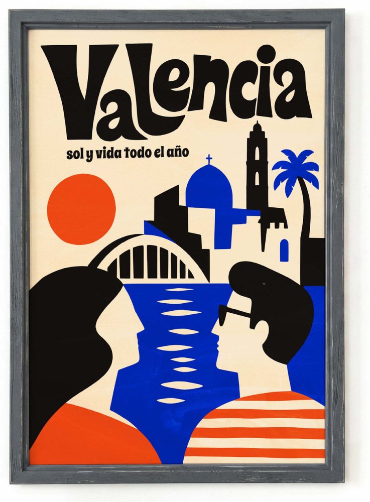 Valencia Spain Travel Poster Print