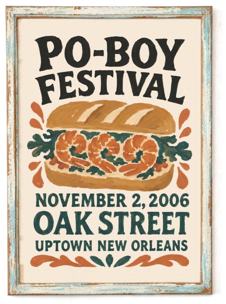 New Orleans Po-Boy Festival Poster Print