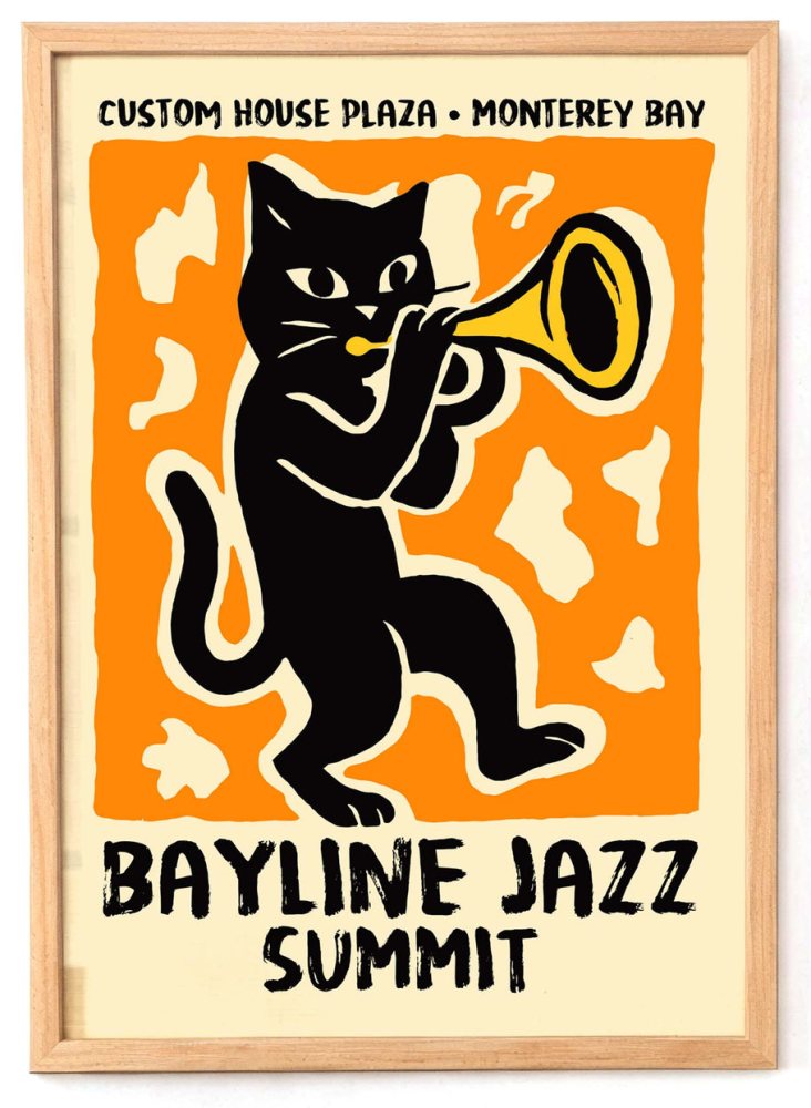 Bayline Jazz Summit Cat Music Poster