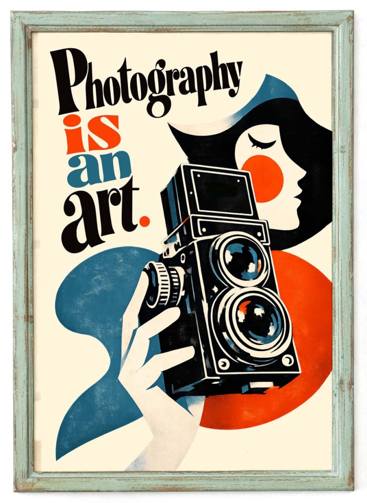 Photography Is an Art Vintage Camera Poster