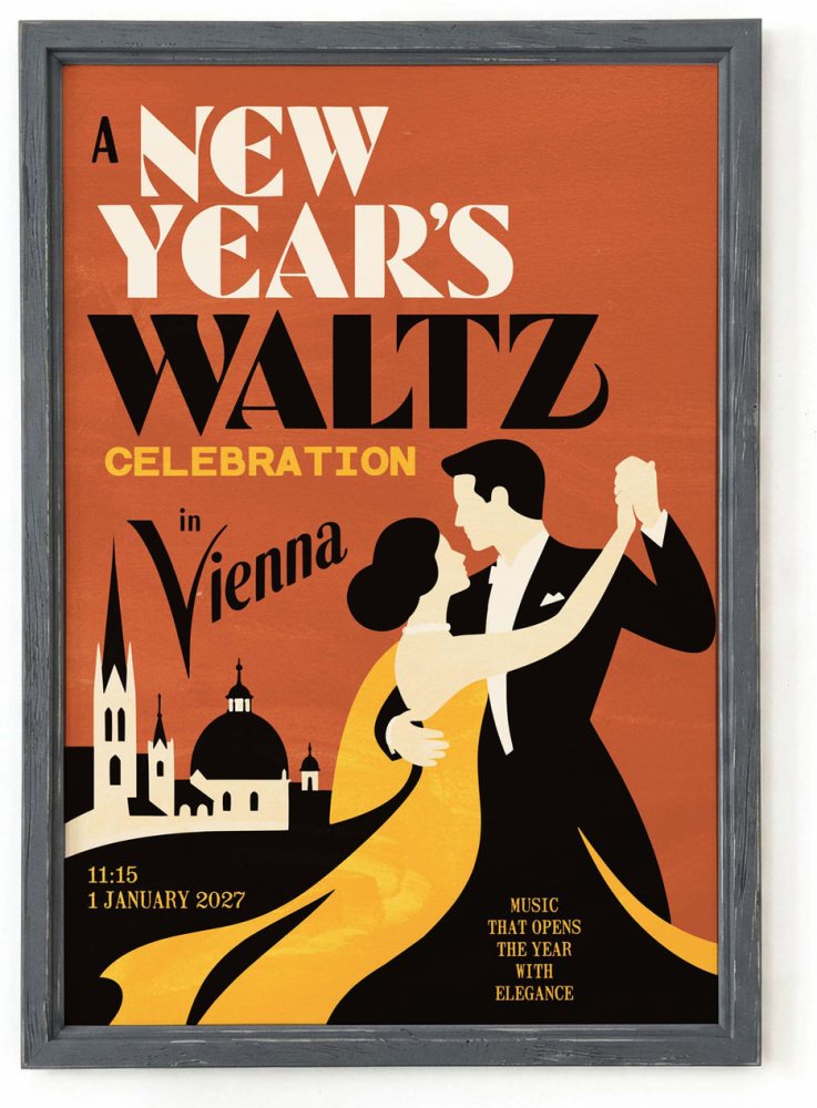 New Years Waltz Vienna Wall Art