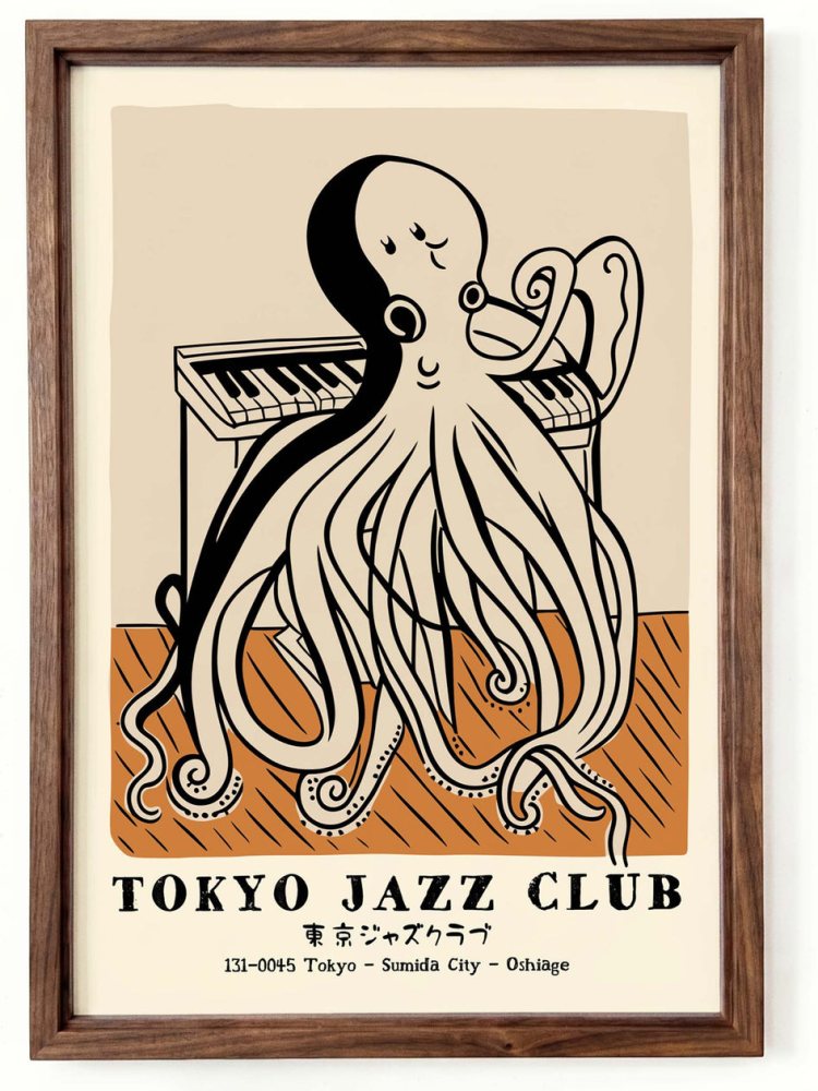 Tokyo Jazz Club Poster Print
