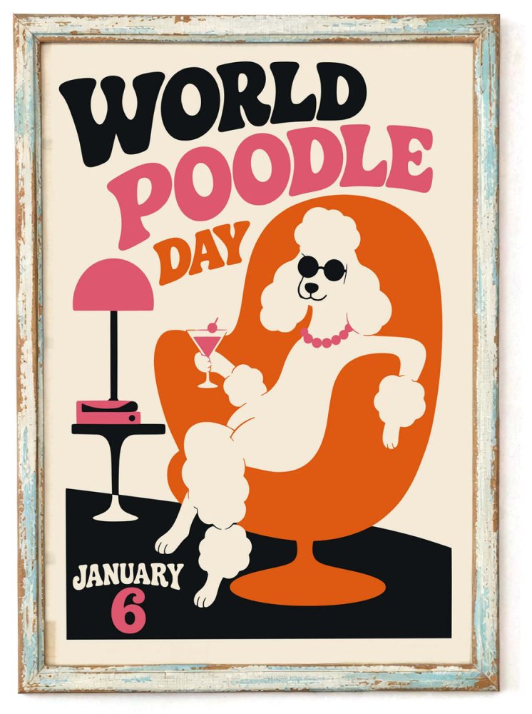 World Poodle Day Poster Print