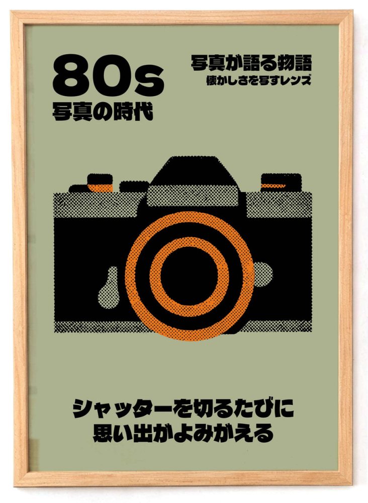 80s Camera Wall Art Print