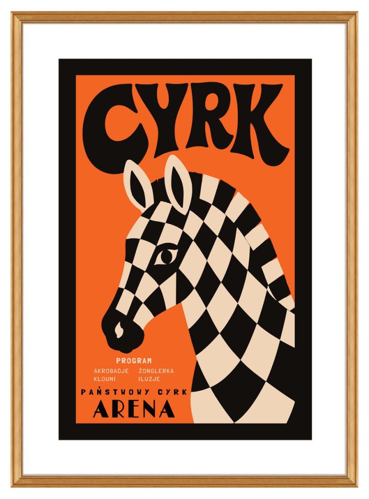 Vintage Circus Zebra Poster