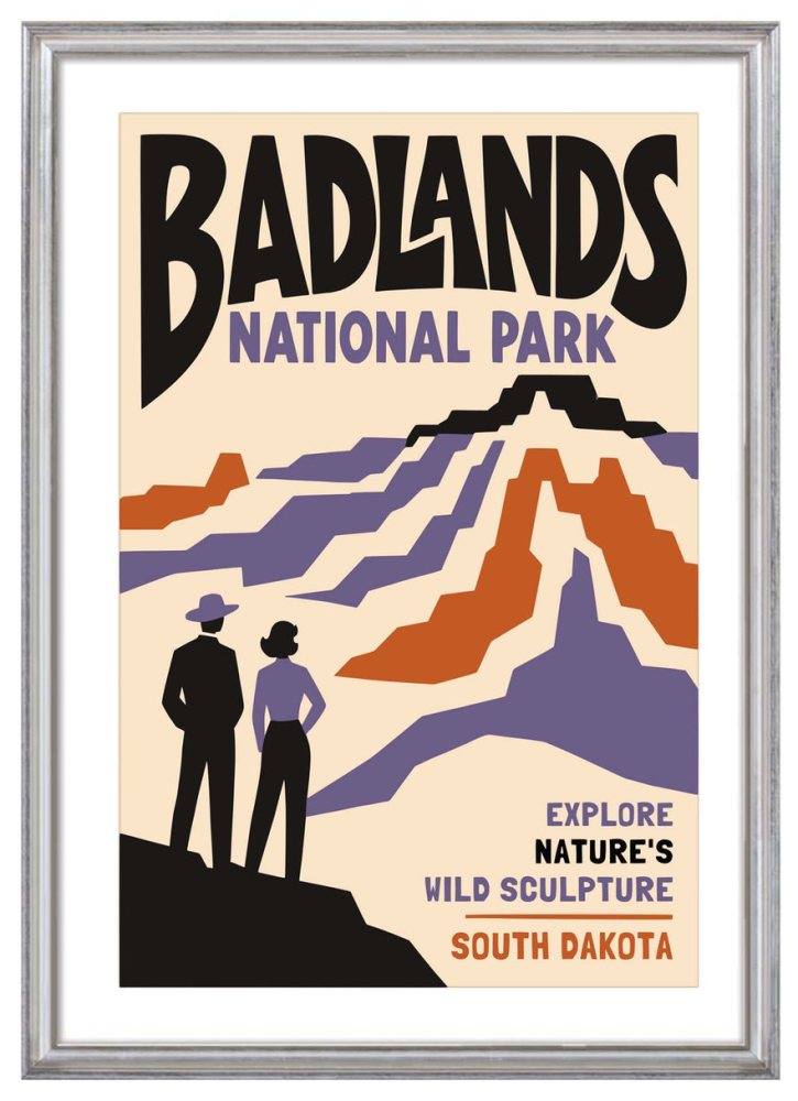 Badlands National Park Travel Poster