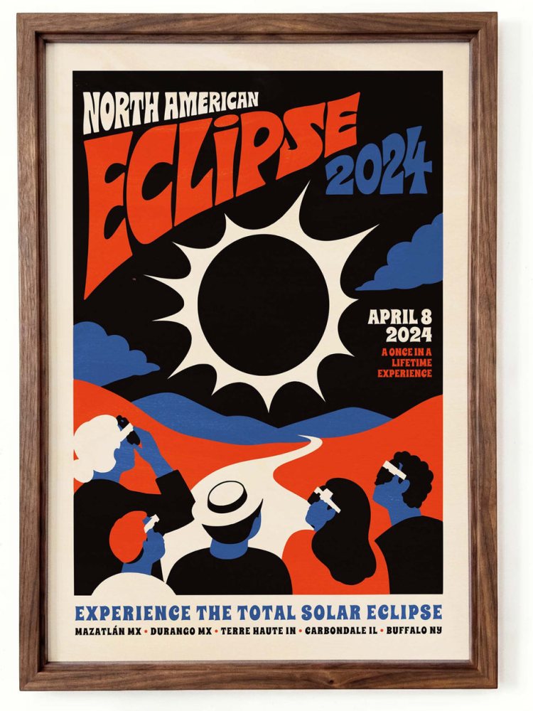 North American Eclipse 2024 Poster