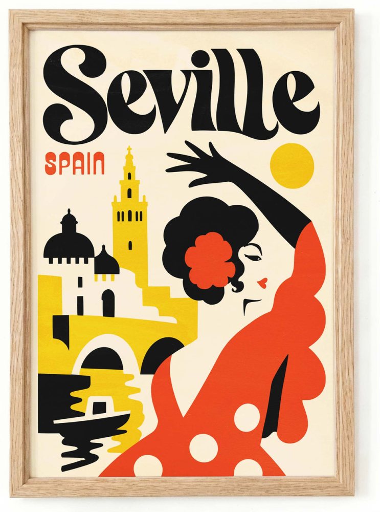 Seville Spain Flamenco Travel Poster