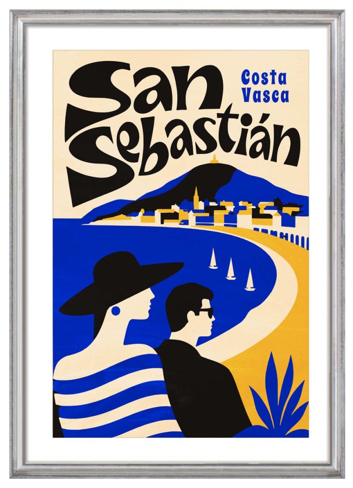 San Sebastián Costa Vasca Travel Poster