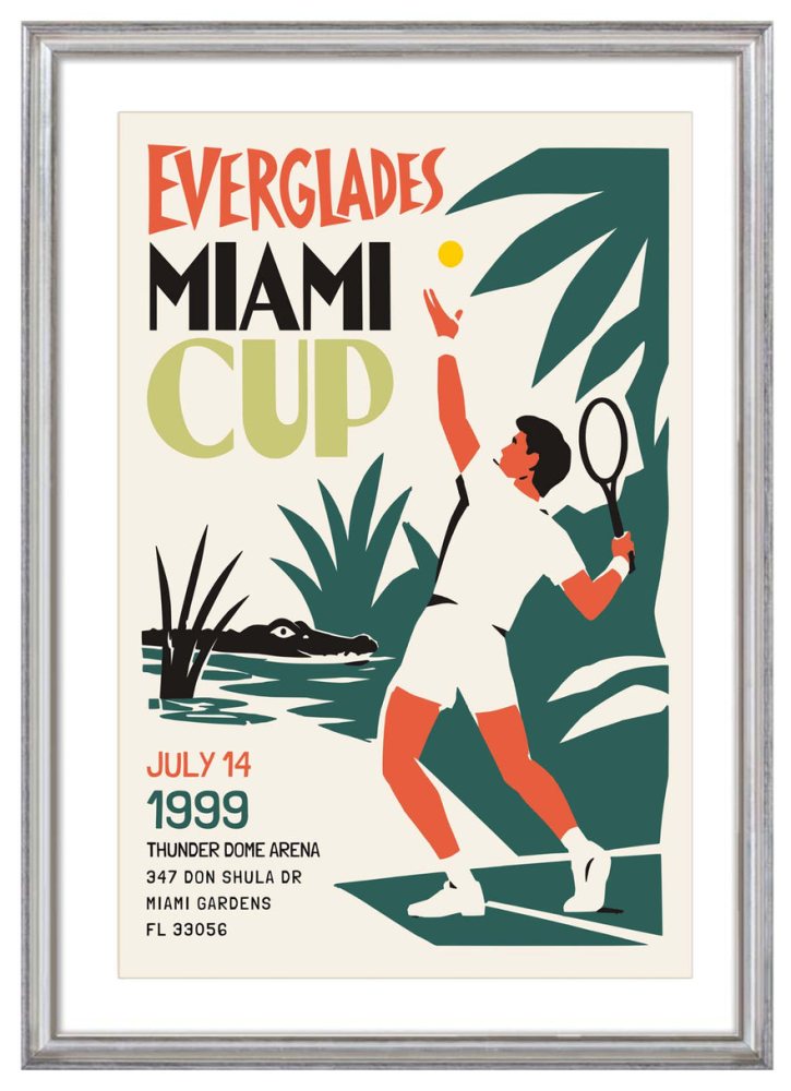 Everglades Miami Cup Tennis Poster