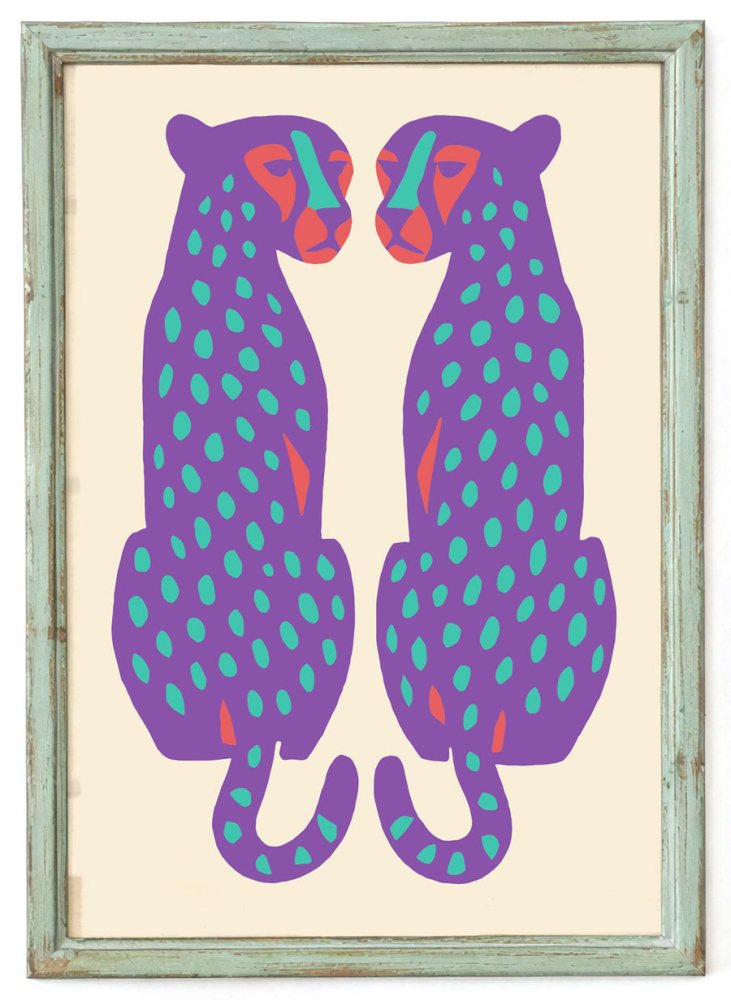 Twin Cheetahs Animal Print