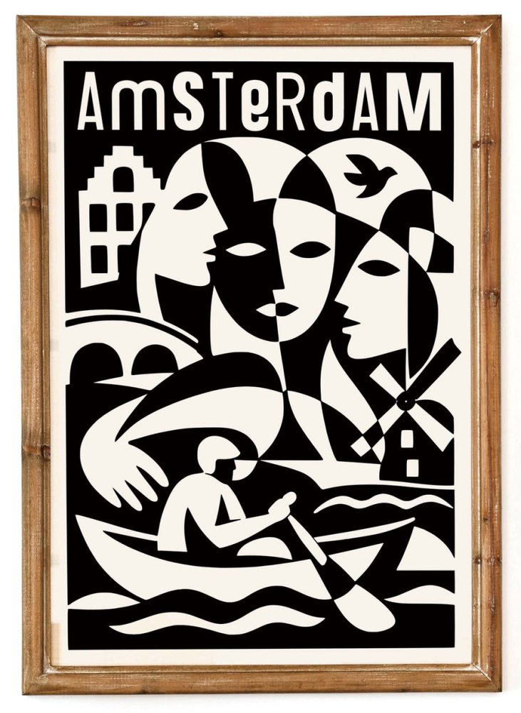 Amsterdam City Travel Print