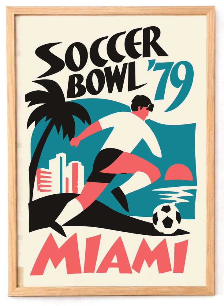 Soccer Bowl Miami Poster