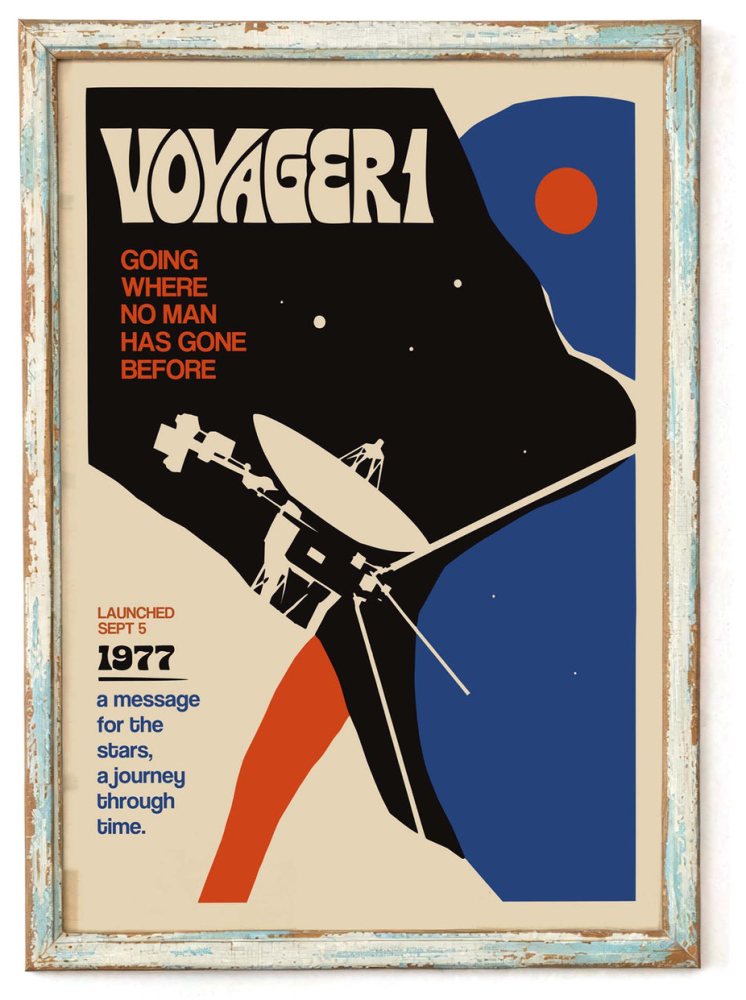 Voyager 1 Space Probe Poster