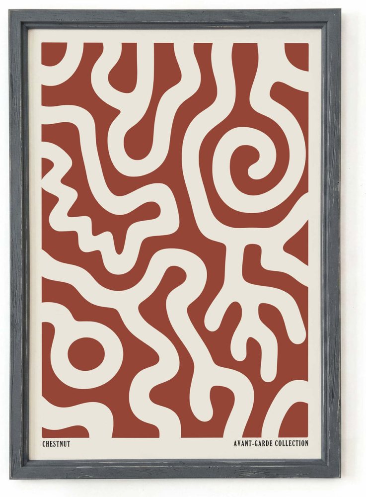Chestnut Abstract Print
